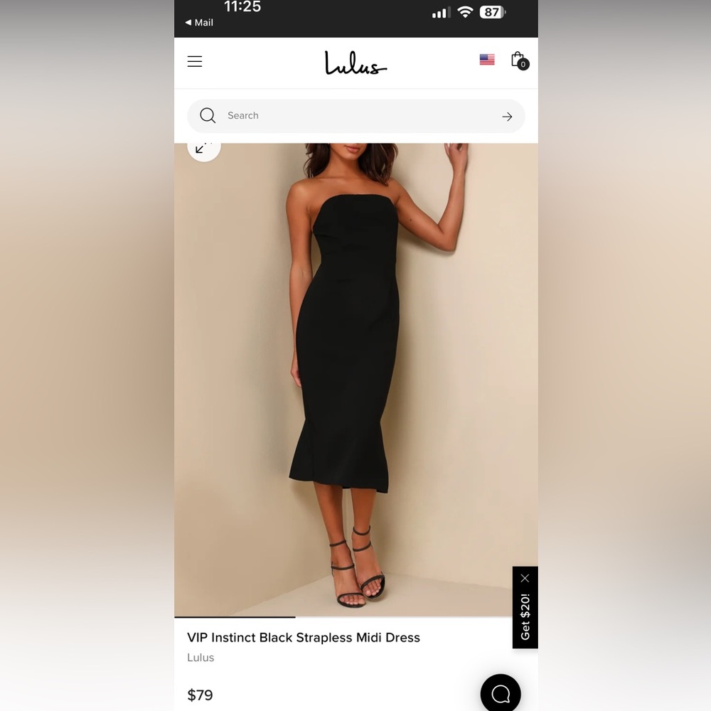 NWT Lulu's Black Dress